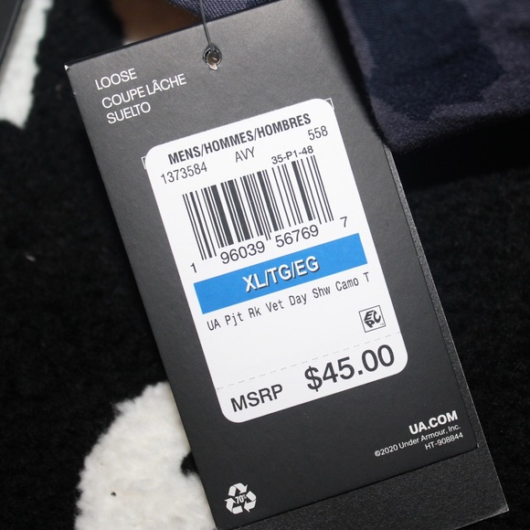 Men's Project Rock Veterans Day Show Camo T-Shirt - Picture 7 of 7